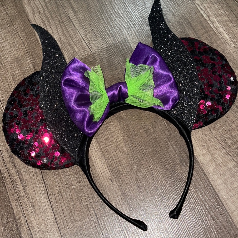 Mickey ears. Maleficent.